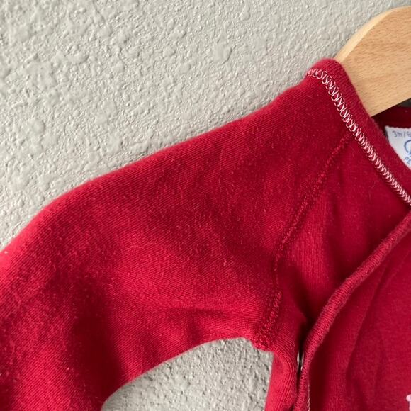 Petit Bateau Long Sleeve Gifts Cadeaux Bear Mouse Bodysuit - Red - 3M - Picture 5 of 7